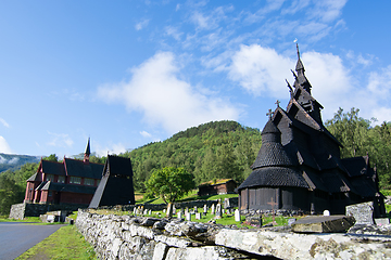 Image showing Borgund Stave Church, Sogn og Fjordane, Norway