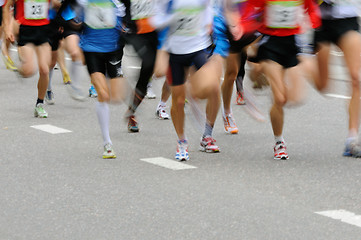 Image showing Marathon runners