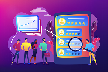 Image showing Performance rating concept vector illustration.