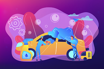 Image showing Car wash service concept vector illustration.