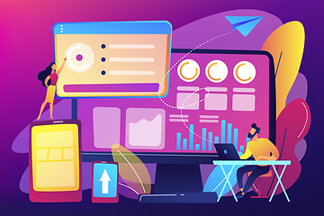 Image showing Enterprise IT management concept vector illustration.