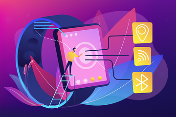 Image showing Wireless connectivity concept vector illustration.