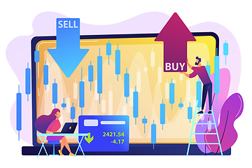 Image showing Stock market concept vector illustration.