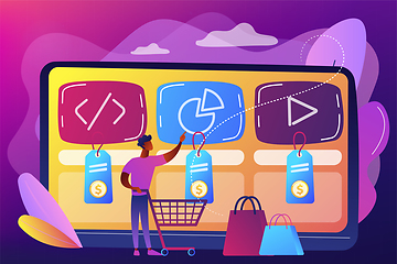 Image showing Digital service marketplace concept vector illustration.