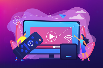 Image showing Smart TV box concept vector illustration.