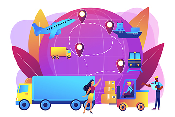 Image showing Business logistics concept vector illustration.