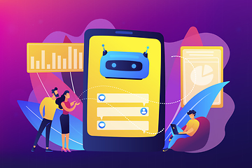 Image showing Chatbot customer service concept vector illustration.