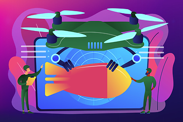 Image showing Military drone concept vector illustration.