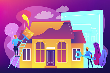 Image showing House renovation concept vector illustration.