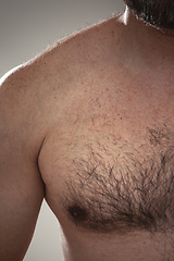 Image showing males hairy chest detail