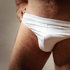 Image showing hairy man in underpants