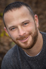 Image showing handsome bearded young man portrait