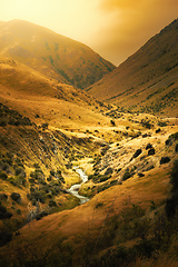 Image showing beautiful light in the south Australia hills