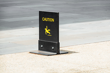 Image showing typical caution sign on the floor