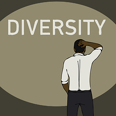 Image showing diversity problem concept black business man