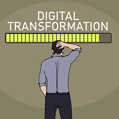Image showing digital transformation concept business man