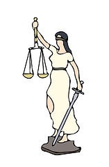 Image showing typical Justitia clipart graphic