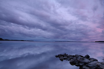 Image showing Lake in the evening