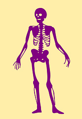 Image showing skeleton doodle clipart