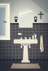 Image showing typical vintage bathroom