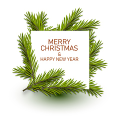 Image showing  christmas background fir branches