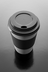 Image showing black on black coffee to go cup