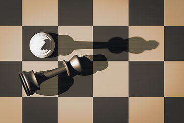 Image showing Chess two kings checkmate