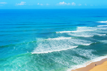 Image showing Surfer  surf ocean beach Portugal