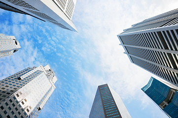 Image showing Singapore skyscrapers. Business downtown