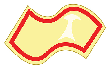 Image showing A big beautiful soft towel of bright yellow and red color vector