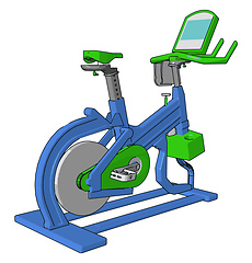 Image showing A gym cycle vector or color illustration