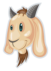Image showing Pink Goat, vector color illustration.