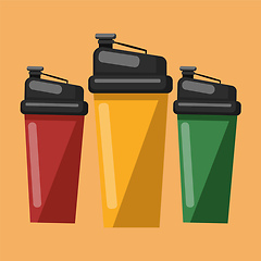 Image showing Water sippers vector color illustration.