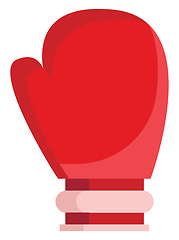 Image showing Red boxing glove vector illustration on white background.