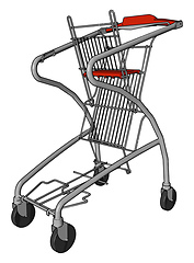 Image showing A shopping cart picture vector or color illustration