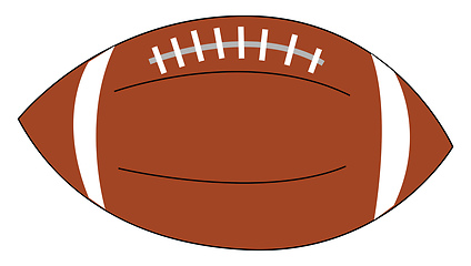 Image showing Clipart of an inflated ellipsoidal soccer ball vector or color i