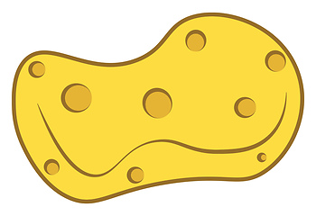 Image showing A yellow sponge vector or color illustration