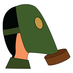 Image showing Man with green gas mask simple vector illustration on white back