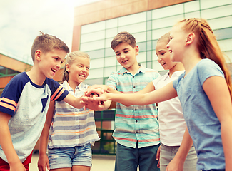 Image showing group of happy elementary school students