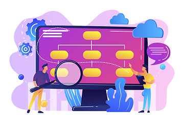 Image showing Data driven business model concept vector illustration.