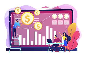 Image showing Data monetization concept vector illustration.