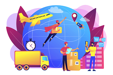 Image showing Express delivery service concept vector illustration.