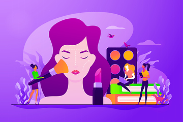 Image showing Makeup courses concept vector illustration