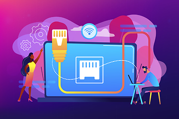 Image showing Ethernet connection concept vector illustration.