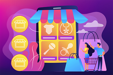 Image showing Niche service marketplace concept vector illustration.