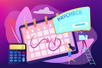 Image showing Paycheck concept vector illustration.