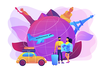 Image showing Global travelling concept vector illustration.