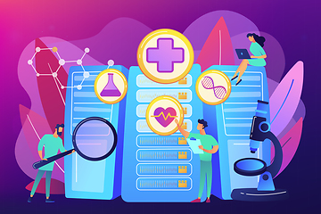 Image showing Big data healthcare concept vector illustration.