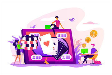 Image showing Online poker concept vector illustration.