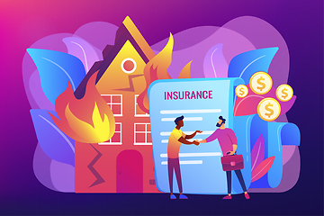 Image showing Fire insurance concept vector illustration.